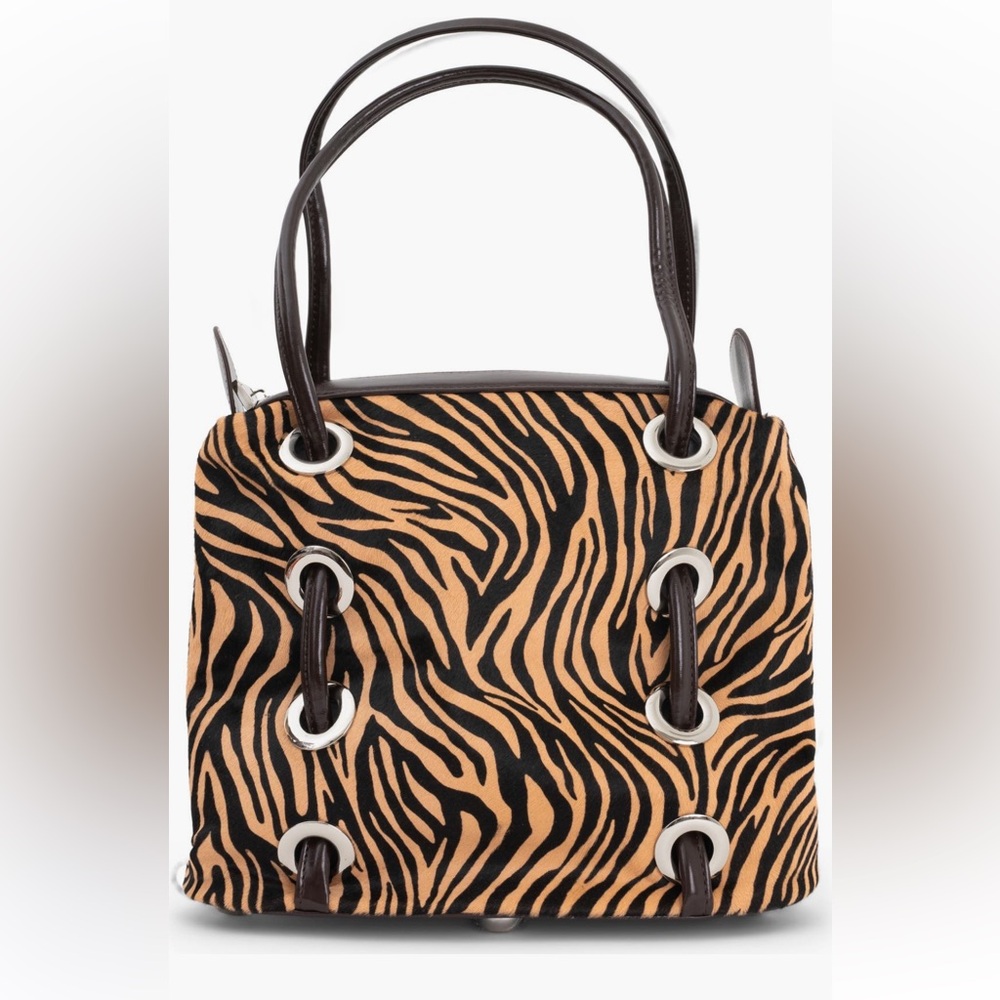 Jeffery Campbell chessy convertible genuine calf hair shoulder bag purse